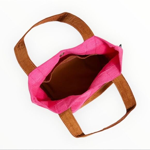J CREW FACTORY | Fuchsia | CORDUROY MINI TOTE BAG - Picture 2 of 2